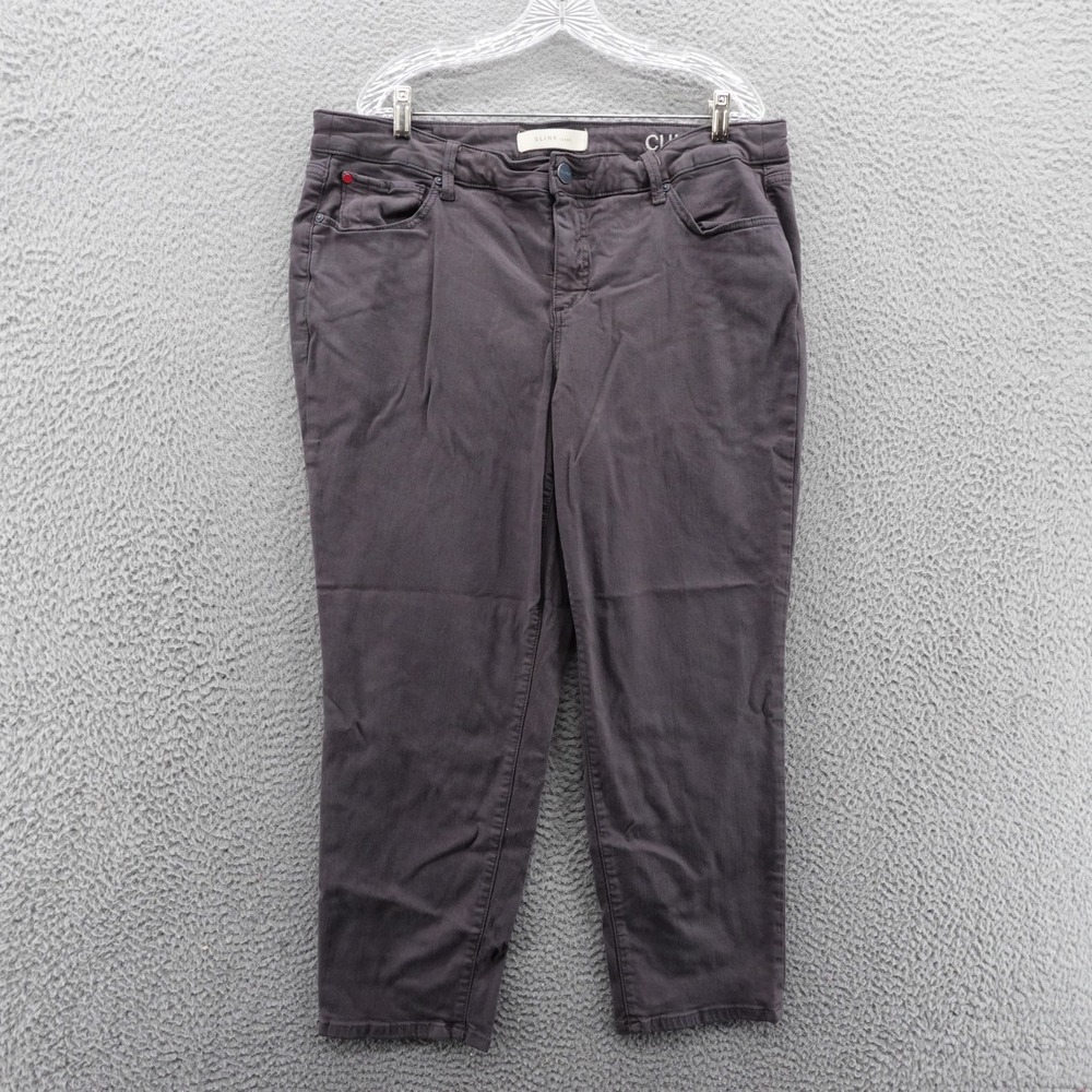 Slink Jeans Curvy Fit Slim Jeans Size 18 Gray Womens Stretch Cotton Blend Casual
